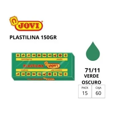 [630708] PLASTILINA JOVI MEDIANA 71 VERDE OSCURO 150G