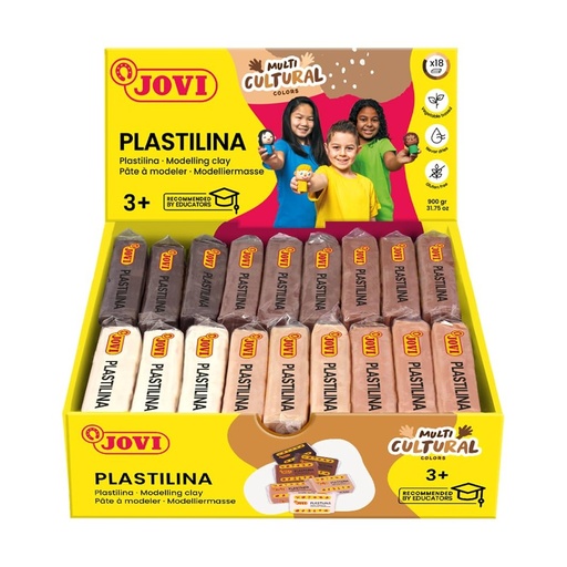 [649492] PLASTILINA JOVI PEQUE MULTICULTURAL 3UDSX6COLORES
