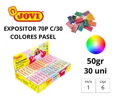 [649495] PLASTILINA JOVI PEQUE PASTEL 5UDSX6COLORES