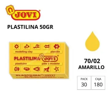 [649718] PLASTILINA JOVI PEQUEÑA 70 AMARILLO CLARO 50G