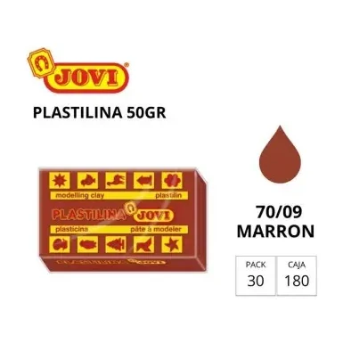 [649723] PLASTILINA JOVI PEQUEÑA 70 MARRON 50G