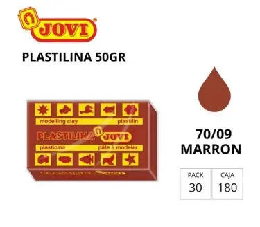 [649723] PLASTILINA JOVI PEQUEÑA 70 MARRON 50G