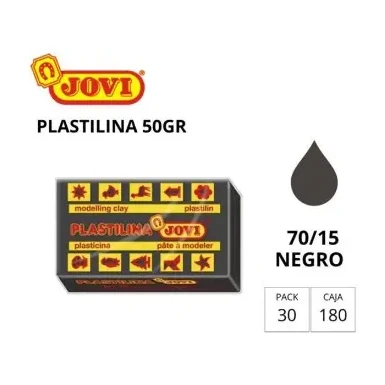 [649729] PLASTILINA JOVI PEQUEÑA 70 NEGRO 50G