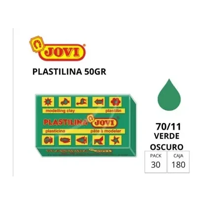 [649725] PLASTILINA JOVI PEQUEÑA 70 VERDE OSCURO 50G