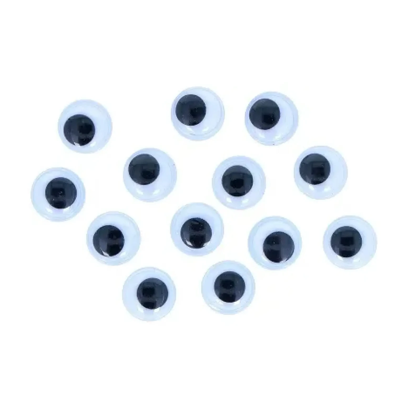 [825707] OJOS MÓVILES NEGROS AUTOADHESIVOS REDONDOS 20MM 24 UNIDADES