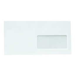 SOBRE AMERICANO CON VENTANA DERECHA 115X225MM 90G SOLAPA RECTA