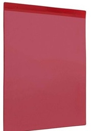 PORTADA PVC TRANSPARENTE ROJA A4 180 MICRAS 100 UDS