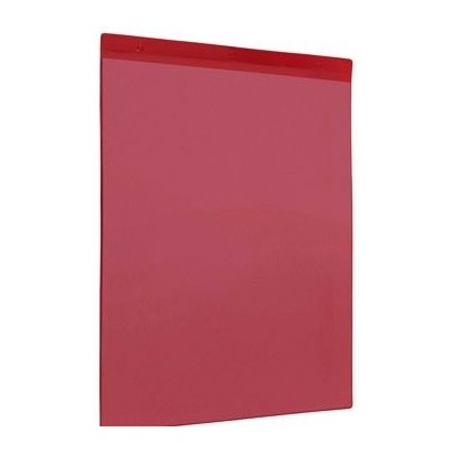 [825525] PORTADA PVC TRANSPARENTE ROJA A4 180 MICRAS 100 UDS