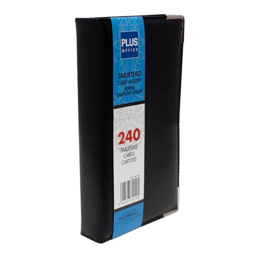 [180794] TARJETERO PLUS PP TAPA RIGIDA NEGRO
