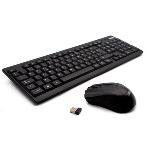 [220911] KIT TECLADO + RATÓN INALÁMBRICO NEGRO NILOX