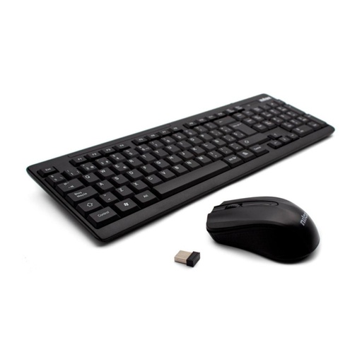 [220911] KIT TECLADO + RATÓN INALÁMBRICO NEGRO NILOX