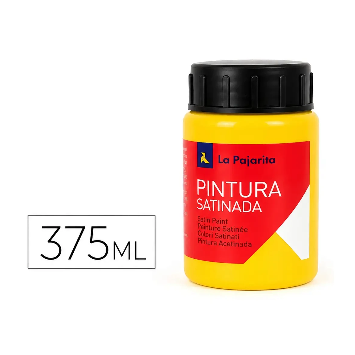 [825294] PINTURA SATINADA AMARILLO MEDIO 375ML L-27 LA PAJARITA