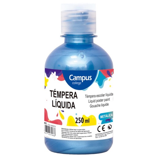 [630577] TEMPERA CAMPUS 250GR METAL AZUL