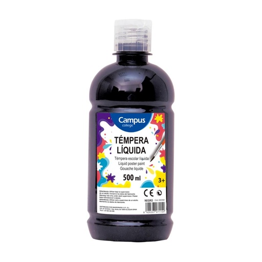 [630392] TEMPERA CAMPUS 500GR NEGRO