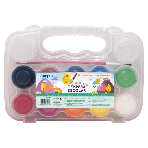 [630634] TEMPERA CAMPUS MALETIN 10 COLORES
