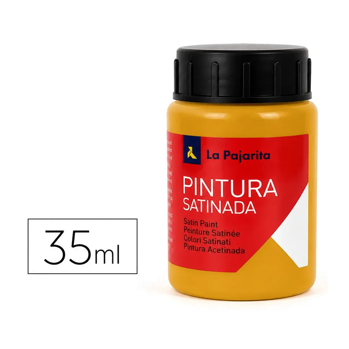 [649847] PINTURA SATINADA AMARILLO ORO 35ML L-02 LA PAJARITA
