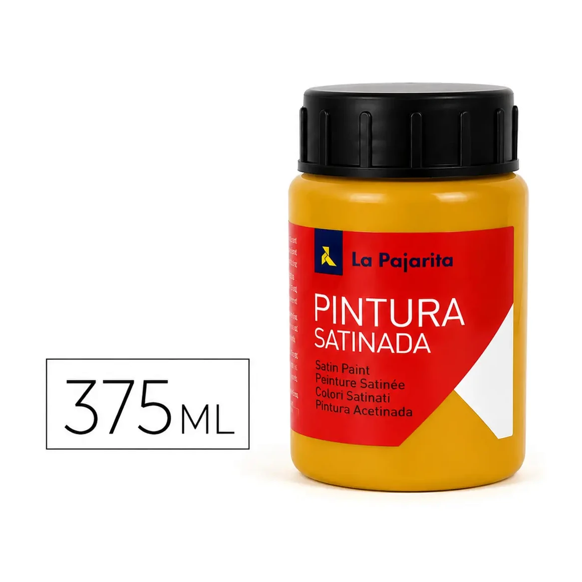 [825398] PINTURA SATINADA AMARILLO ORO 375ML L-02 LA PAJARITA