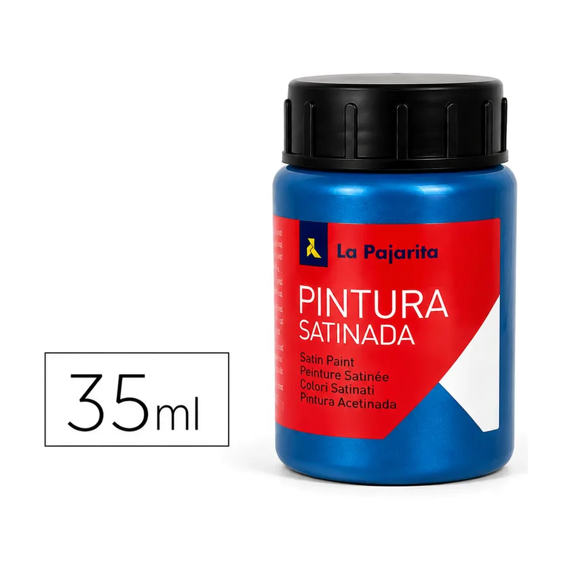 [649868] PINTURA SATINADA AZUL METAL 35ML L-34 LA PAJARITA