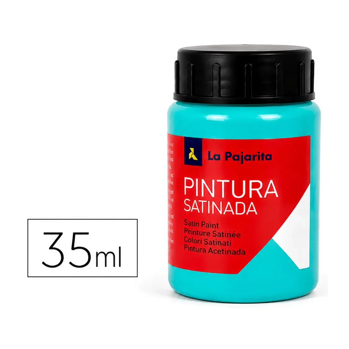 [649869] PINTURA SATINADA AZUL TURQUESA 35ML L-35 LA PAJARITA