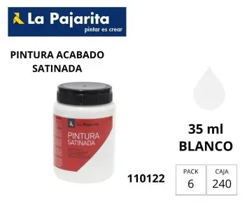 [649844] PINTURA SATINADA BLANCO 35ML L-21 LA PAJARITA