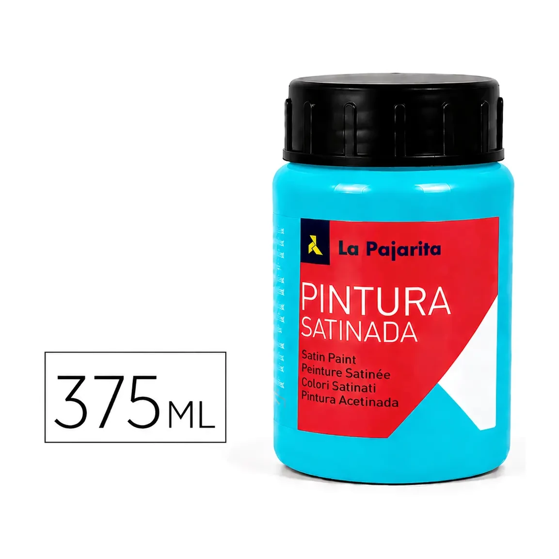 [825293] PINTURA SATINADA CYAN 375ML L-26 LA PAJARITA