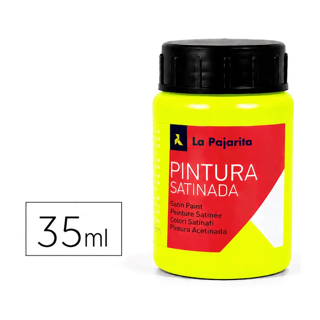 [650313] PINTURA SATINADA FLUOR AMARILLO 35ML F-01 LA PAJARITA