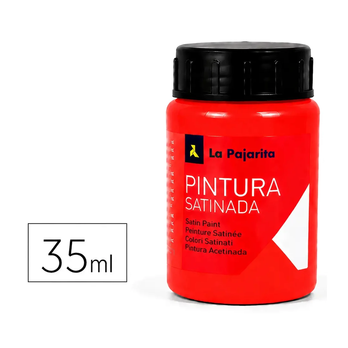 [650317] PINTURA SATINADA FLUOR ROJO 35ML F-03 LA PAJARITA
