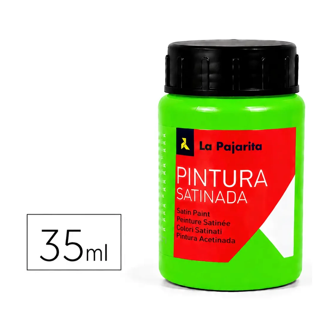 [650319] PINTURA SATINADA FLUOR VERDE 35ML F-06 LA PAJARITA