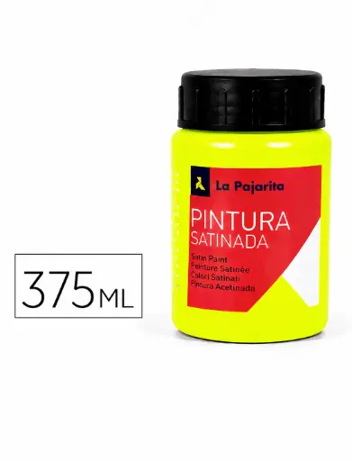 [825210] PINTURA SATINADA FLUORESCENTE F-01 AMARILLO CANARIO 375ML LA PAJARITA