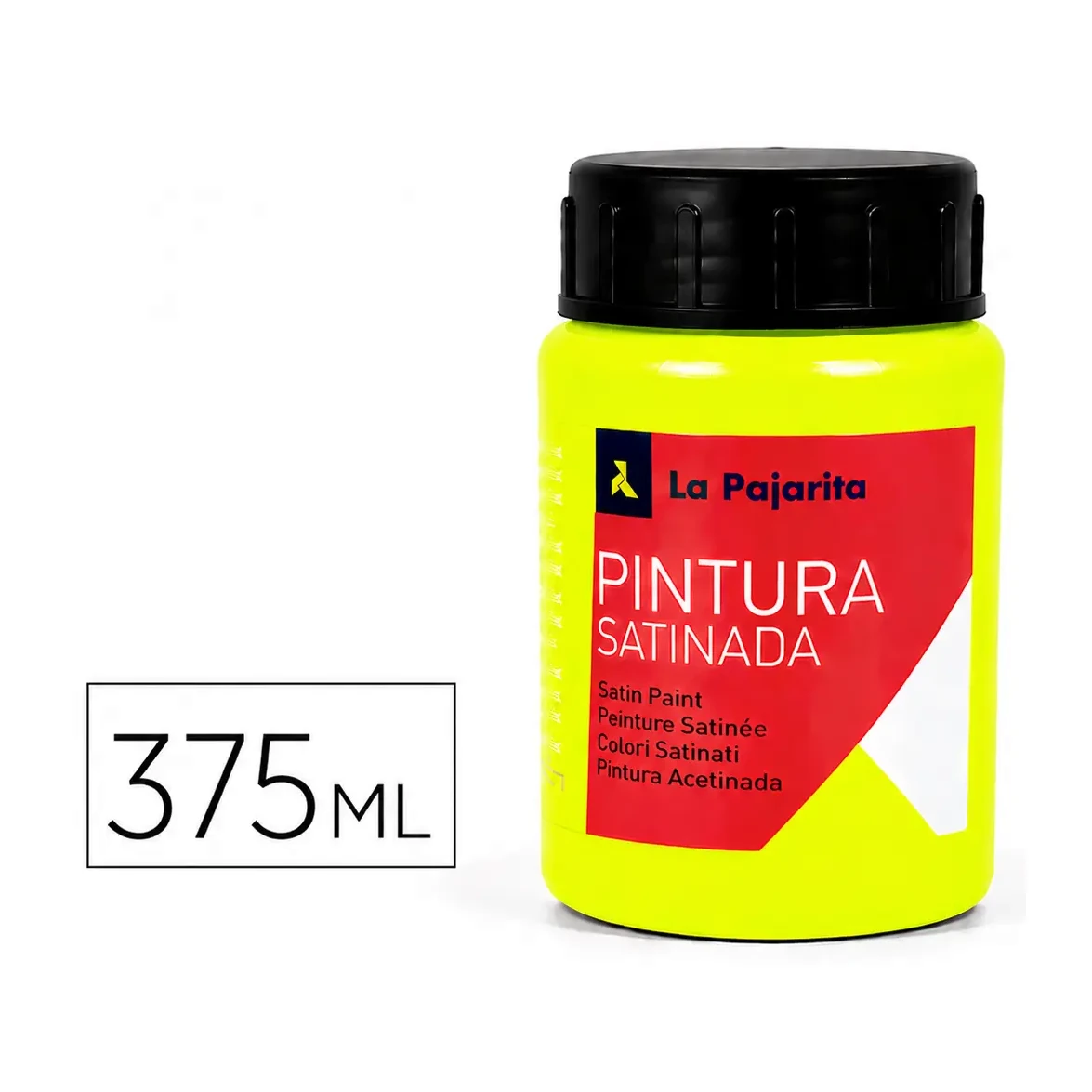 [825210] PINTURA SATINADA FLUORESCENTE F-01 AMARILLO CANARIO 375ML LA PAJARITA