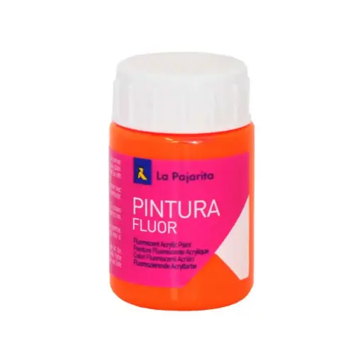 [825209] PINTURA SATINADA FLUORESCENTE F-02 NARANJA 375ML LA PAJARITA
