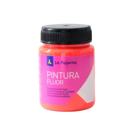 [825211] PINTURA SATINADA FLUORESCENTE F-03 ROJO AMAPOLA 375ML LA PAJARITA