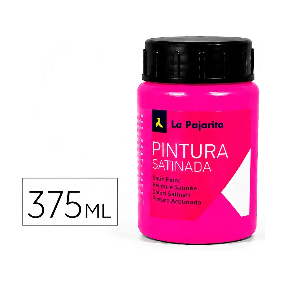 [825206] PINTURA SATINADA FLUORESCENTE F-04 MAGENTA 375ML LA PAJARITA