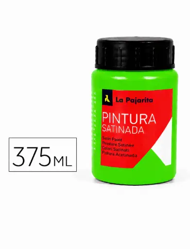 [825208] PINTURA SATINADA FLUORESCENTE F-06 VERDE CESPED 375ML LA PAJARITA