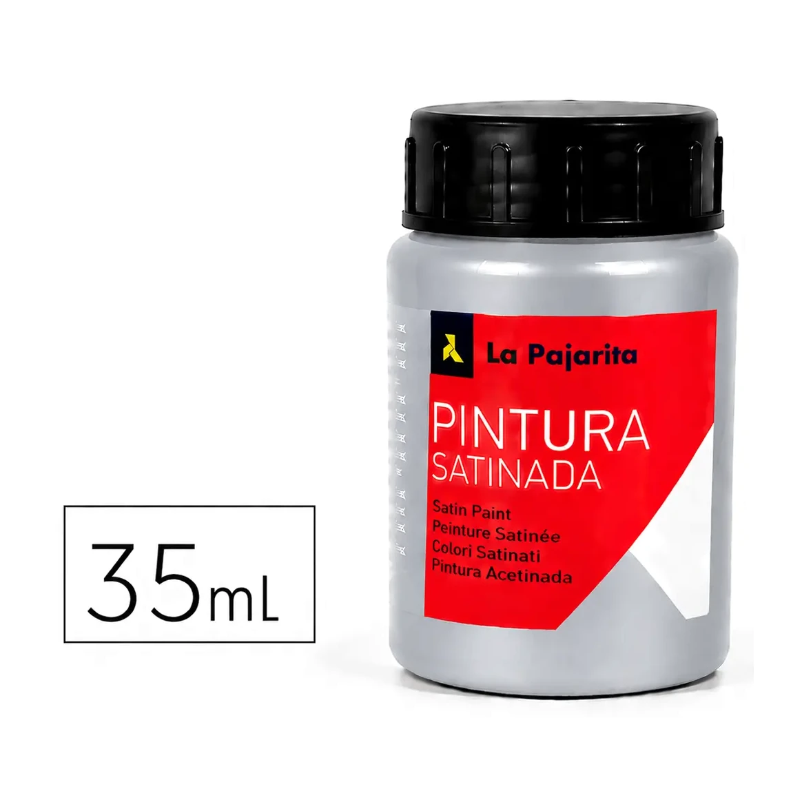 [649864] PINTURA SATINADA GRIS PLATA 35ML L-19 LA PAJARITA