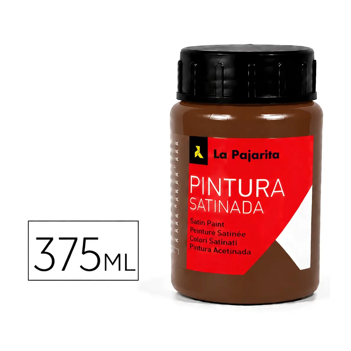 [825400] PINTURA SATINADA MARRON 375ML L-10 LA PAJARITA