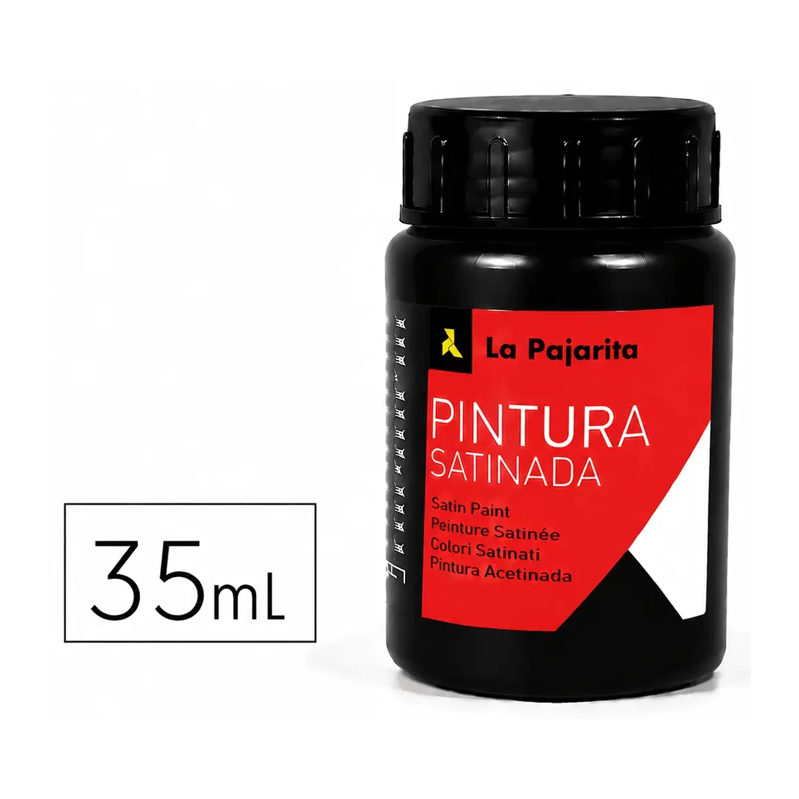 [649883] PINTURA SATINADA NEGRO 35ML L-22 LA PAJARITA