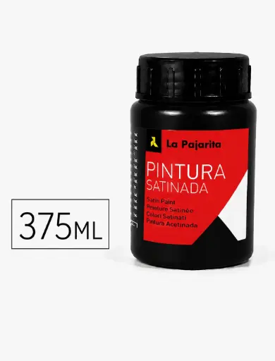 [825296] PINTURA SATINADA NEGRO 375ML L-22 LA PAJARITA
