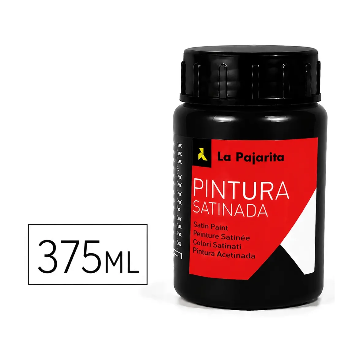 [825296] PINTURA SATINADA NEGRO 375ML L-22 LA PAJARITA