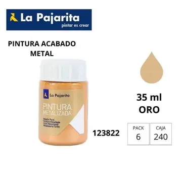 [649190] PINTURA SATINADA ORO RICO 35ML ME-03 LA PAJARITA