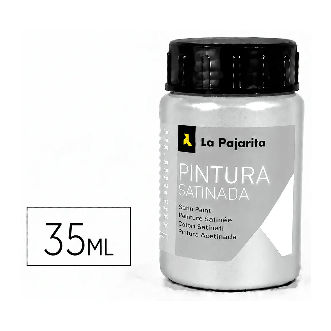 [649191] PINTURA SATINADA PLATA 35ML ME-01 LA PAJARITA