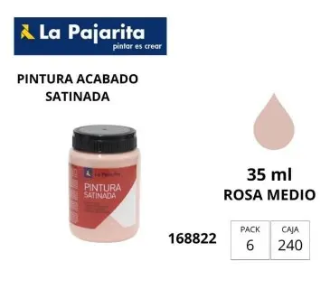 [649855] PINTURA SATINADA ROSA MEDIO 35ML L-29 LA PAJARITA