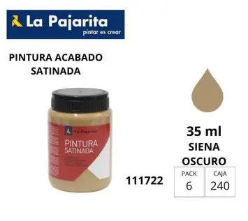 [649858] PINTURA SATINADA SIENA OSCURO 35ML L-05 LA PAJARITA