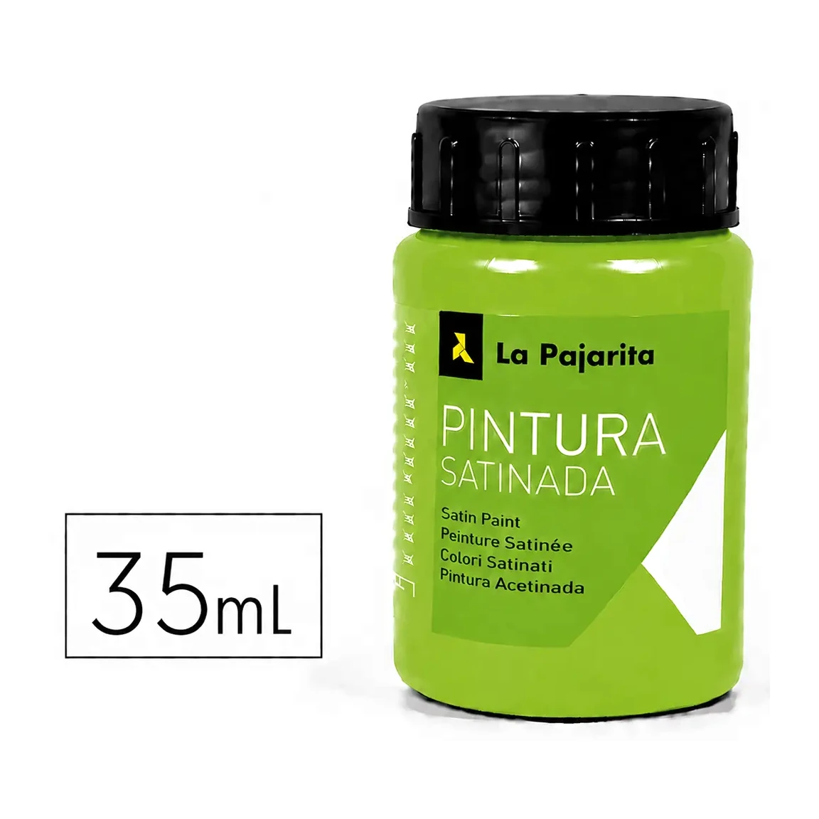 [649876] PINTURA SATINADA VERDE LORO 35ML L-37 LA PAJARITA