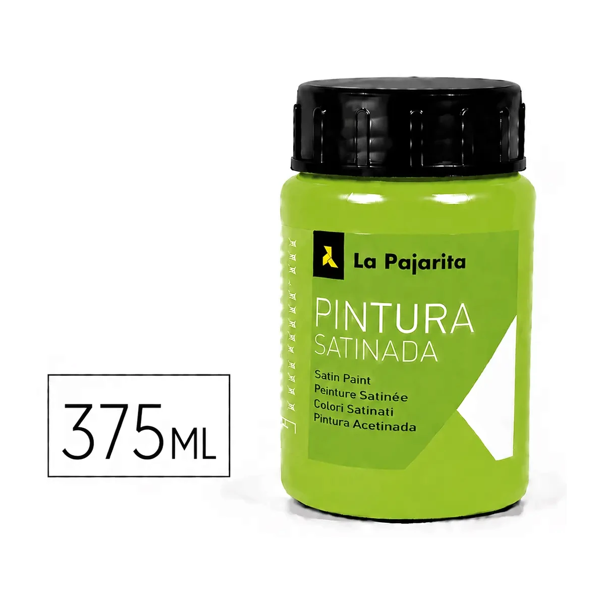 [825291] PINTURA SATINADA VERDE LORO 375ML L-37 LA PAJARITA