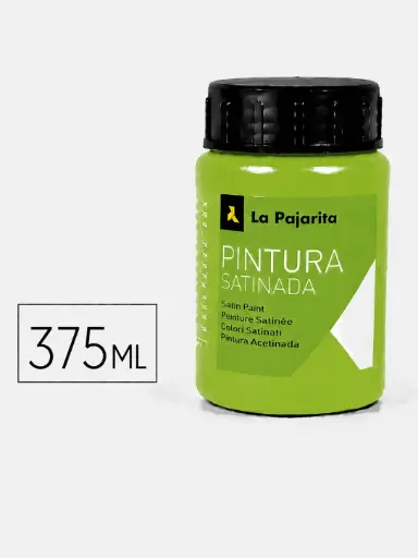 [825291] PINTURA SATINADA VERDE LORO 375ML L-37 LA PAJARITA