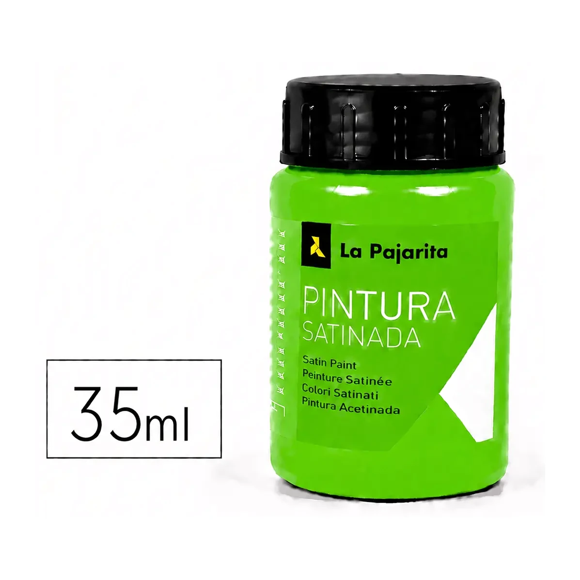 [649879] PINTURA SATINADA VERDE VIVO 35ML L-17 LA PAJARITA