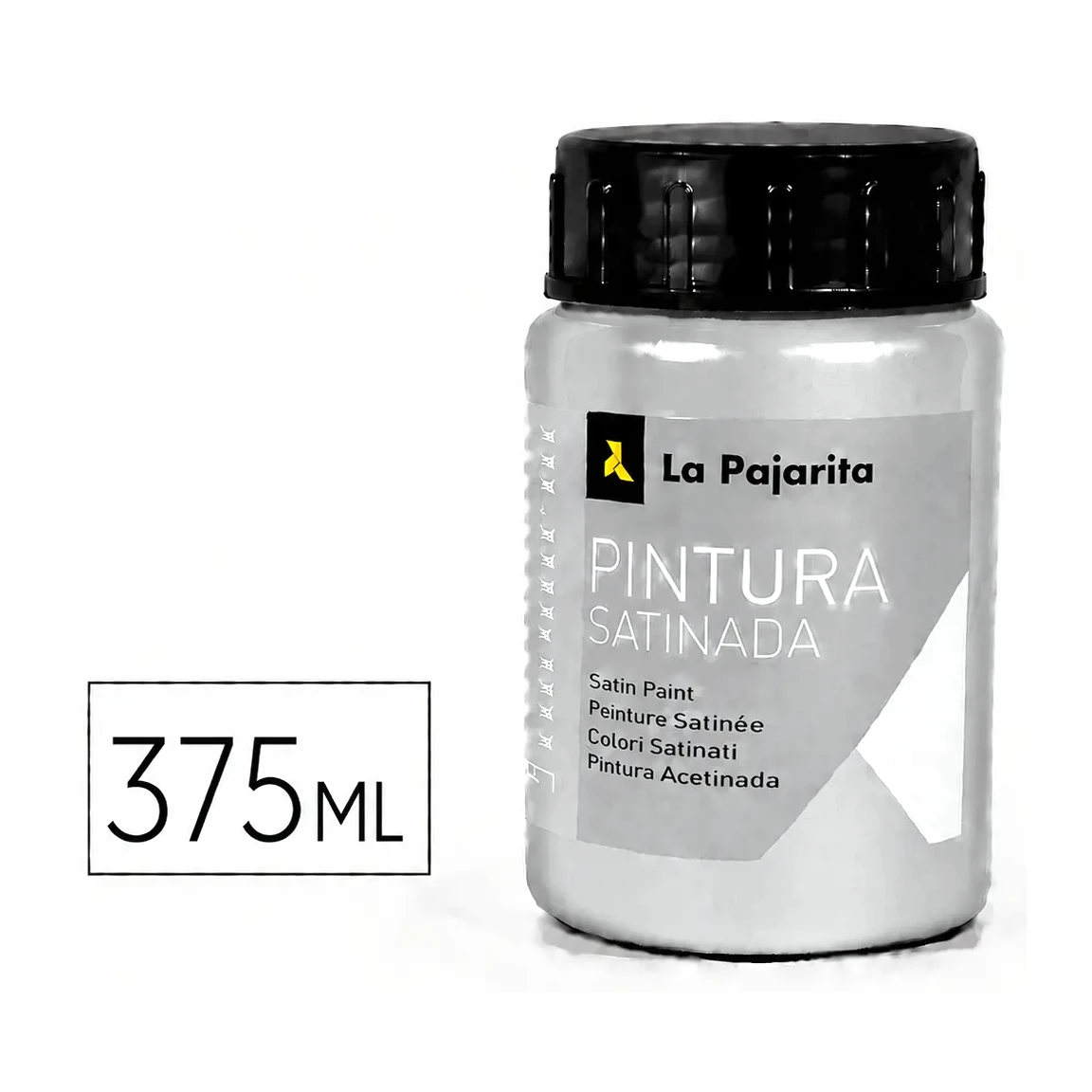 [825778] PINTURA SATINADA METALIZADA PLATA 375ML LA PAJARITA