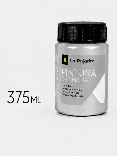 [825778] PINTURA SATINADA METALIZADA PLATA 375ML LA PAJARITA