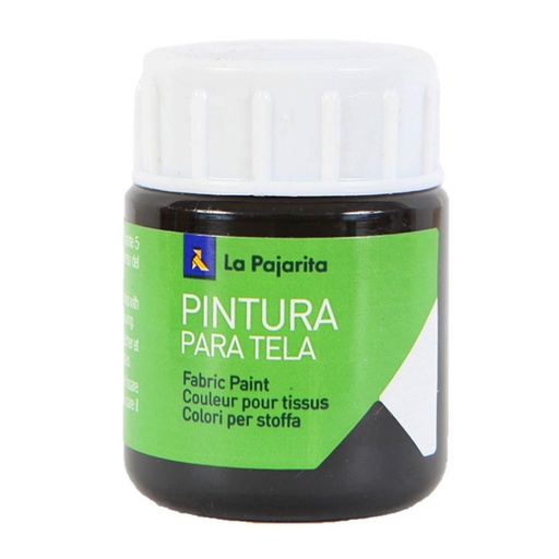 [630874] PINTURA PARA TELA T-02 NEGRO 25ML LA PAJARITA